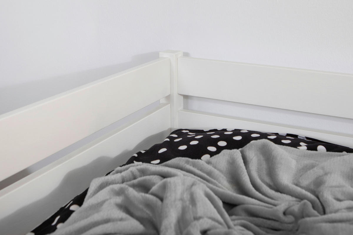 STAURAUMBETT 100/200 cm  in Weiss   - Weiss, Modern, Holz (100/200cm) - MID.YOU