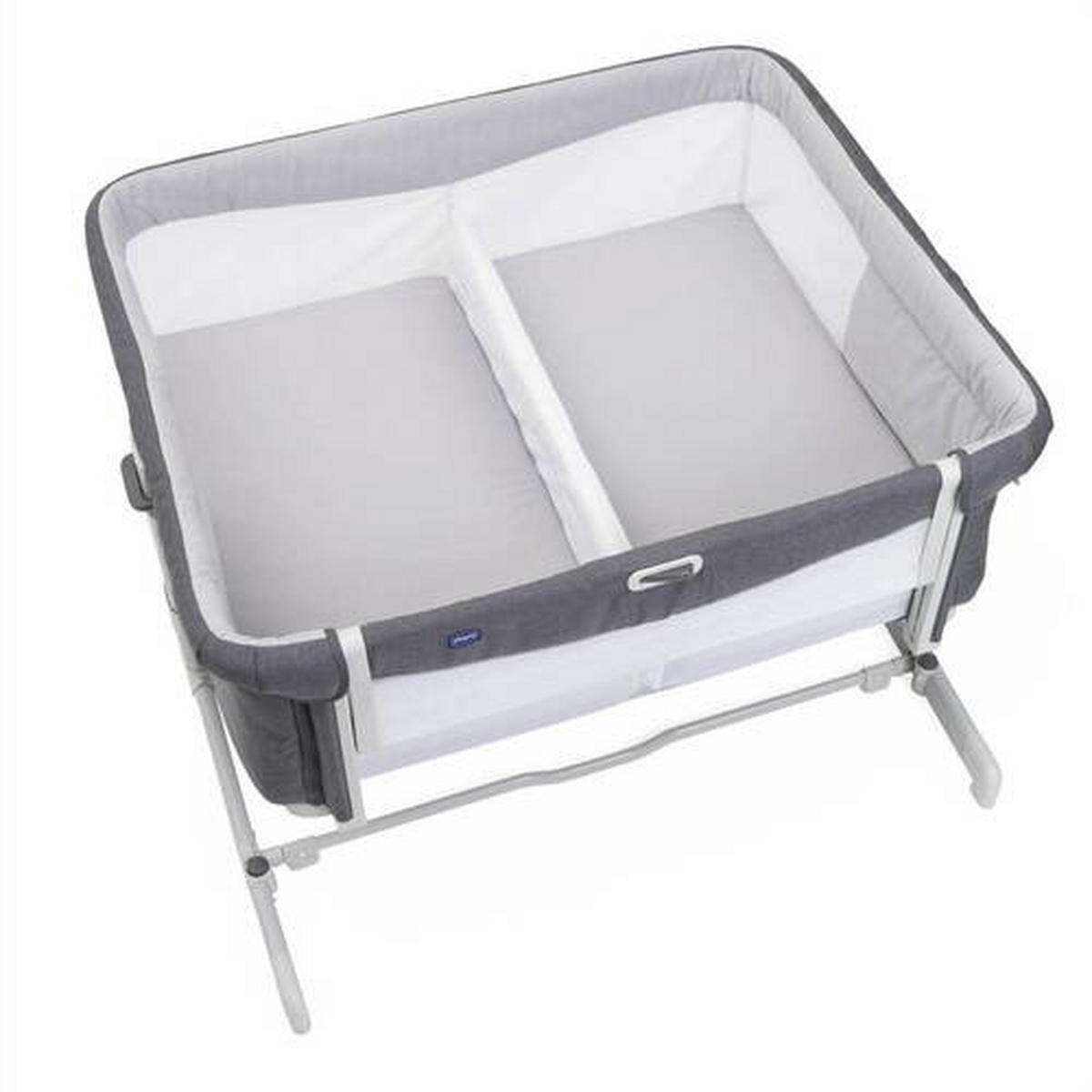BEISTELLBETT NEXT2ME TWINS   - Grau, Basics, Textil/Metall (98/98/62/77cm) - Chicco