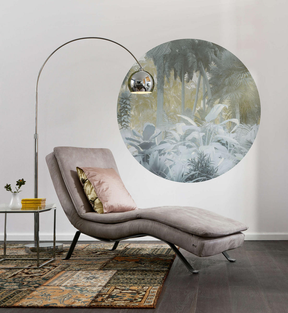 VLIESTAPETE Komar Dot Exotic Jungle  - Weiß/Grau, Natur (125cm) - Komar