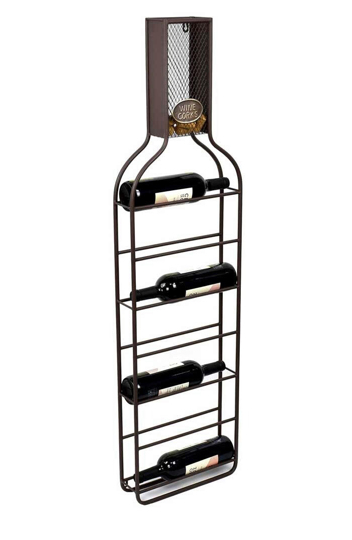 ETAJERĂ PENTRU STICLE DE VIN 32/8,5/118 cm  - Basics (32/8,5/118cm)