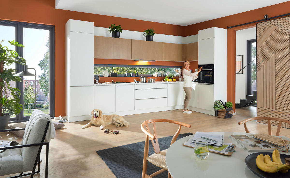 EINBAUKÜCHE   - Weiß, Design, Holzwerkstoff/Kunststoff - Nolte Küchen