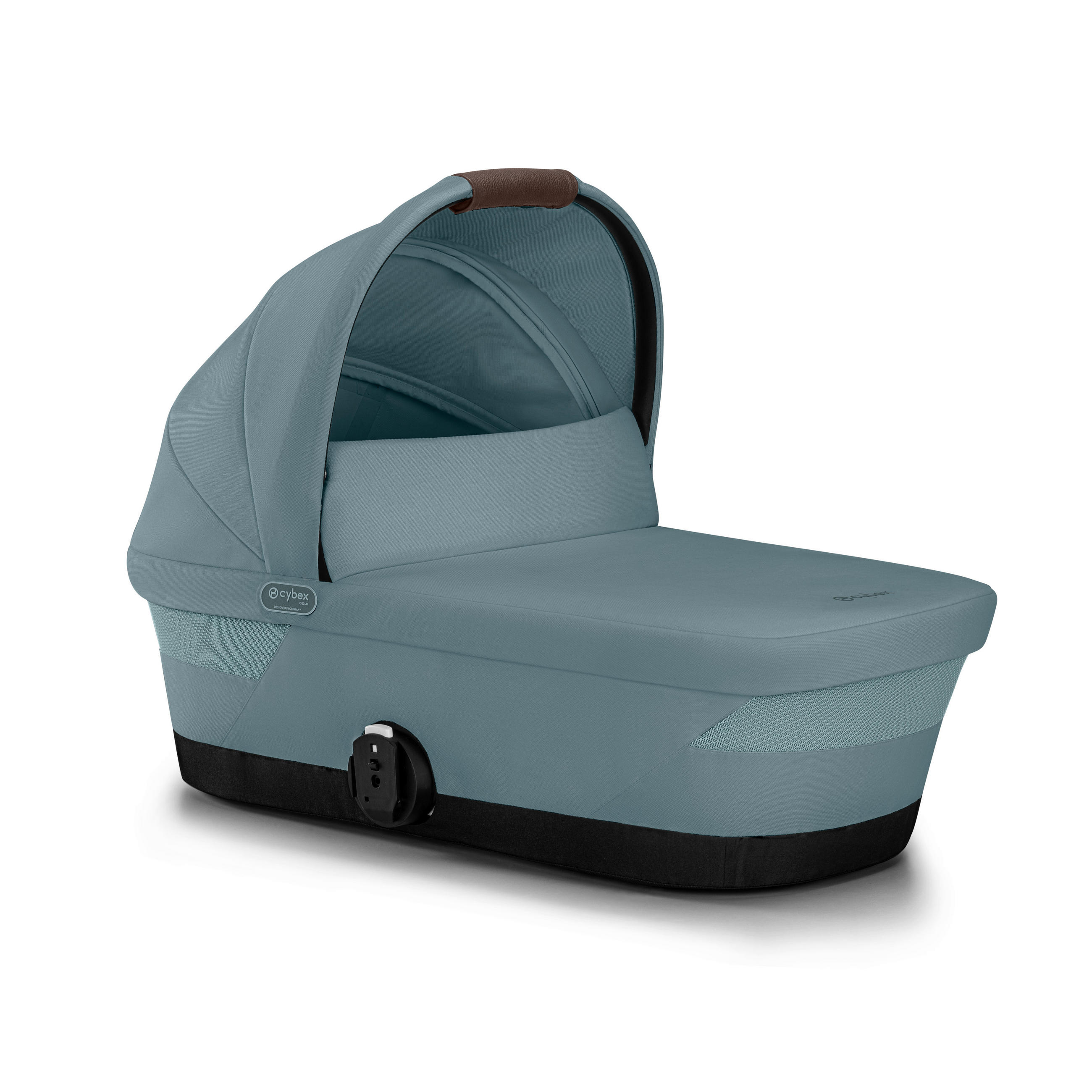 LIEGEWANNE - Pastellblau/Weiß, Basics, Kunststoff/Textil (86/44/56cm) - cybex GOLD