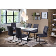 SCHWINGSTUHL  in Eisen Webstoff  - Dunkelgrau/Schwarz, Design, Textil/Metall (48/98/63cm) - Novel