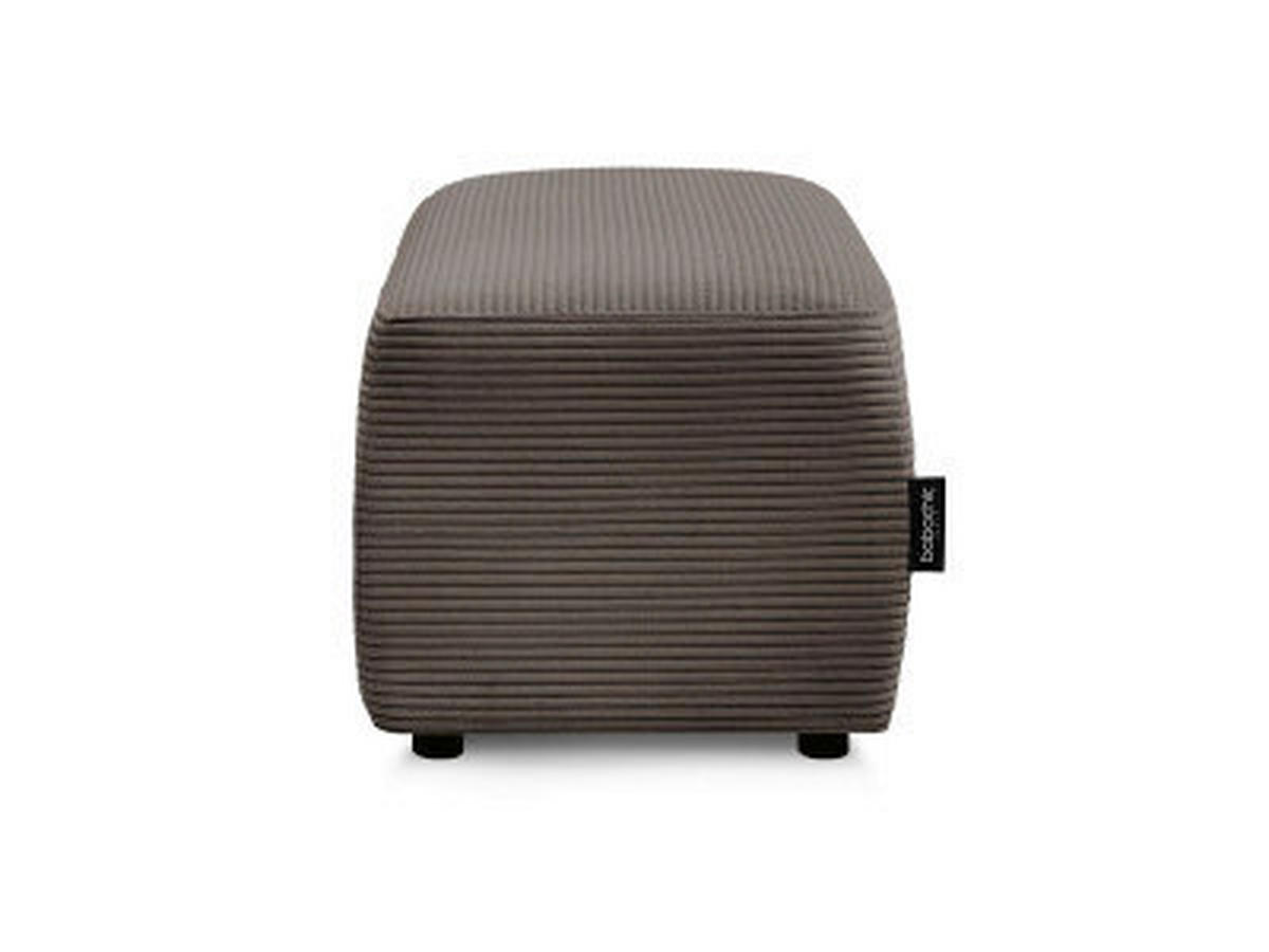 HOCKER ATILLA Cord Taupe  - Taupe/Schwarz, MODERN, Kunststoff/Textil (92/44/48cm)