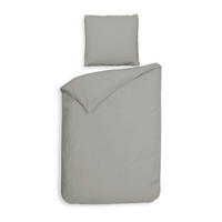 BETTWÄSCHE Punto Makosatin 155/220 cm  - Hellgrau, Basics, Textil (155/220cm)