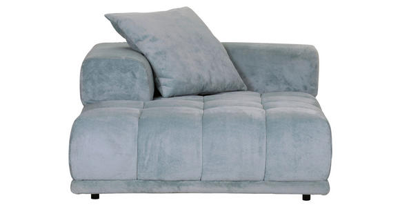 SOFAELEMENT in Plüsch Mintgrün  - Schwarz/Mintgrün, KONVENTIONELL, Kunststoff/Textil (125/66/155cm) - Carryhome