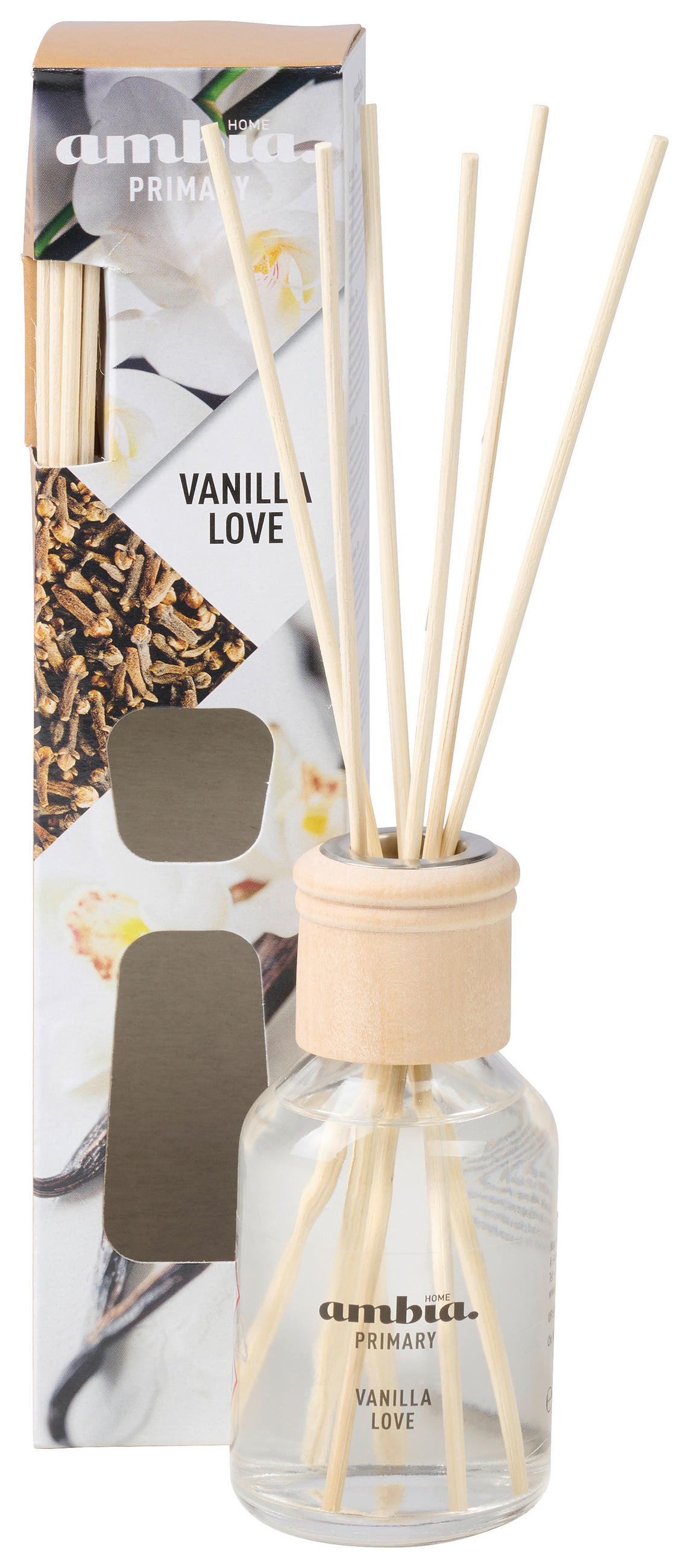 DIFUZÉR vanilka, 100 ml - přírodní barvy, Basics (100ml) - Ambia Home