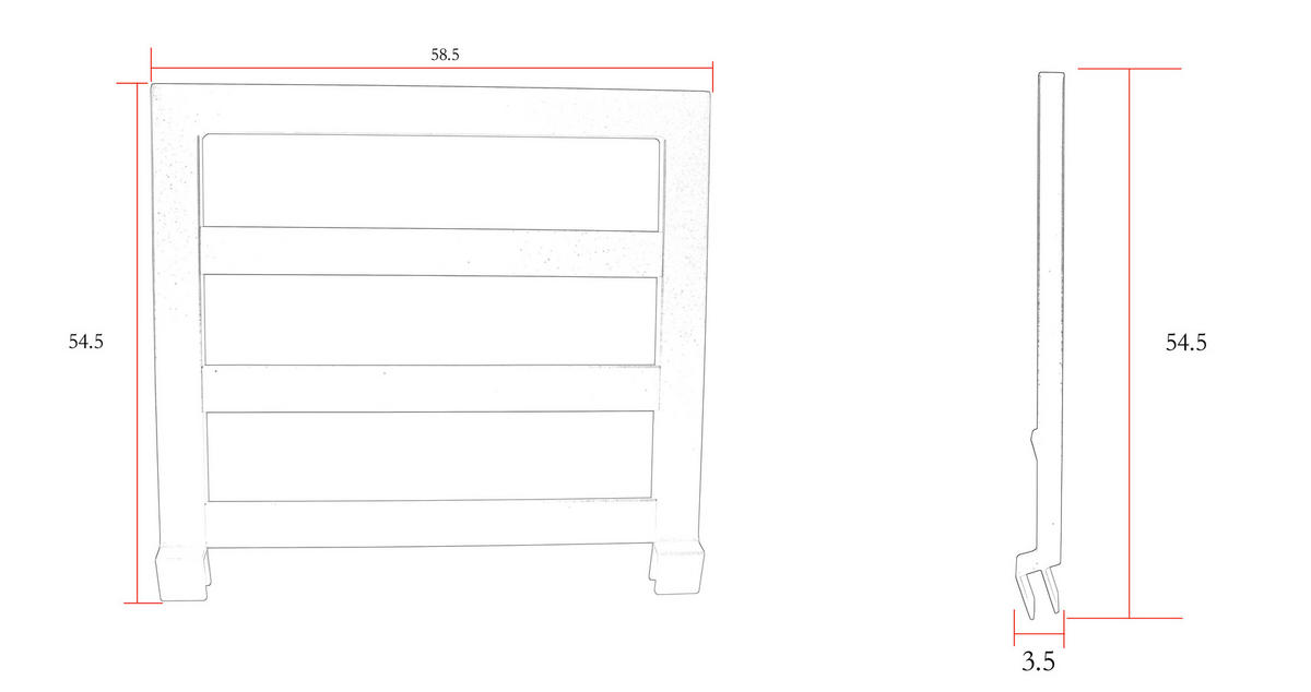 RÜCKENLEHNE 58,5/2,5/53,5 cm  Aluminium  - Anthrazit/Hellgrau, MODERN, Textil/Metall (58,5/2,5/53,5cm) - Ambia Garden