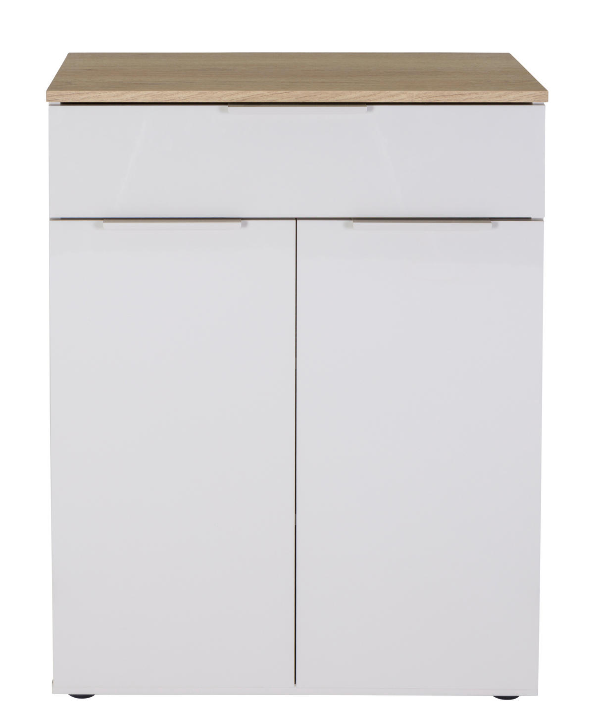 KOMODA, barve hrasta, kašmir  - kašmir/črna, Moderno, kovina/leseni material (69/88,5/30cm) - Xora