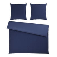 WENDEBETTWÄSCHE Satin 200/200 cm  - Dunkelblau, Textil (200/200cm) - Bio:Vio