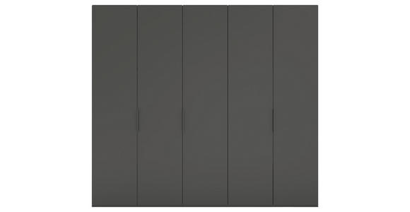 DREHTÜRENSCHRANK 250/223/62 cm 5-türig Anthrazit - Anthrazit/Schwarz, KONVENTIONELL, Holzwerkstoff/Metall (250/223/62cm) - Novel