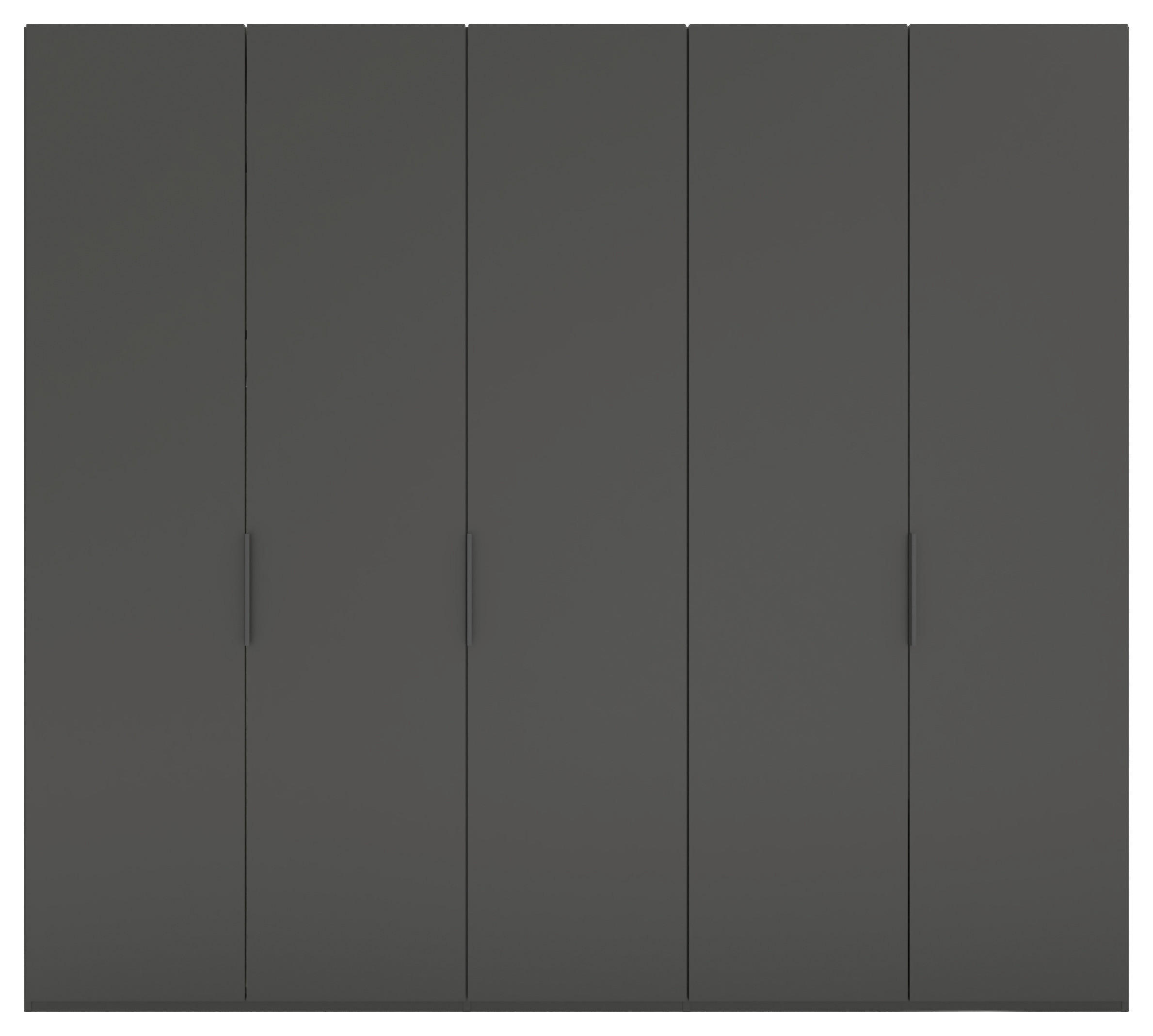 DREHTÜRENSCHRANK 250/223/62 cm 5-türig Anthrazit  - Anthrazit/Schwarz, KONVENTIONELL, Holzwerkstoff/Metall (250/223/62cm) - Novel