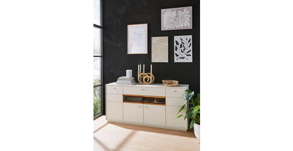 SIDEBOARD 180/85/45 cm - Wildeiche/Eichefarben, Design, Glas/Holz (180/85/45cm) - Dieter Knoll