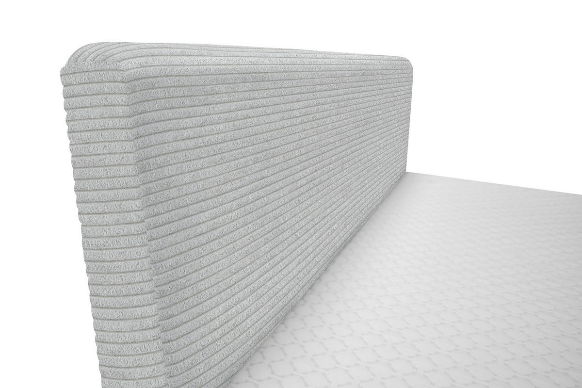 BOXBETT 180/200 cm  in Silberfarben  - Silberfarben/Schwarz, Design, Holz/Holzwerkstoff (180/200cm) - Xora