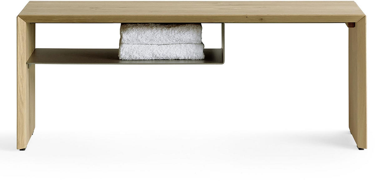BADEZIMMERBANK - Eichefarben, Natur, Holz (100/38,4/33,1cm) - Musterring