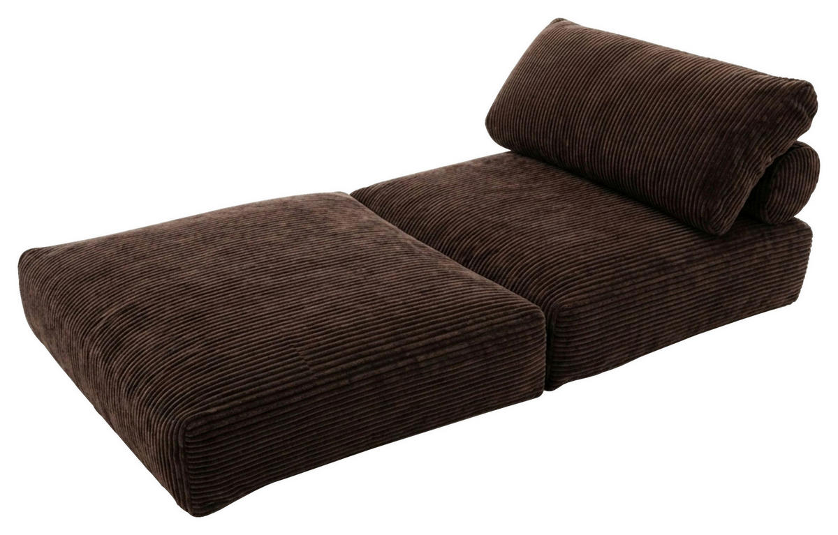 SCHLAFSESSEL Cord Braun Rückenkissen  - Braun, KONVENTIONELL, Textil (85/80/85cm) - Xora