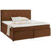 BOXSPRINGBETT 180/200 cm  in Rostfarben  - Rostfarben/Schwarz, Design, Kunststoff/Textil (180/200cm) - Xora