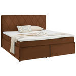 BOXSPRINGBETT 180/200 cm  in Rostfarben  - Rostfarben/Schwarz, Design, Kunststoff/Textil (180/200cm) - Xora