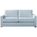 SCHLAFSOFA Cleopatra in Webstoff Blau  - Chromfarben/Blau, Design, Textil/Metall (188/86/97cm) - Novel