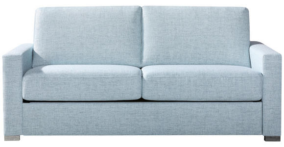 SCHLAFSOFA Cleopatra in Webstoff Blau  - Chromfarben/Blau, Design, Textil/Metall (188/86/97cm) - Novel