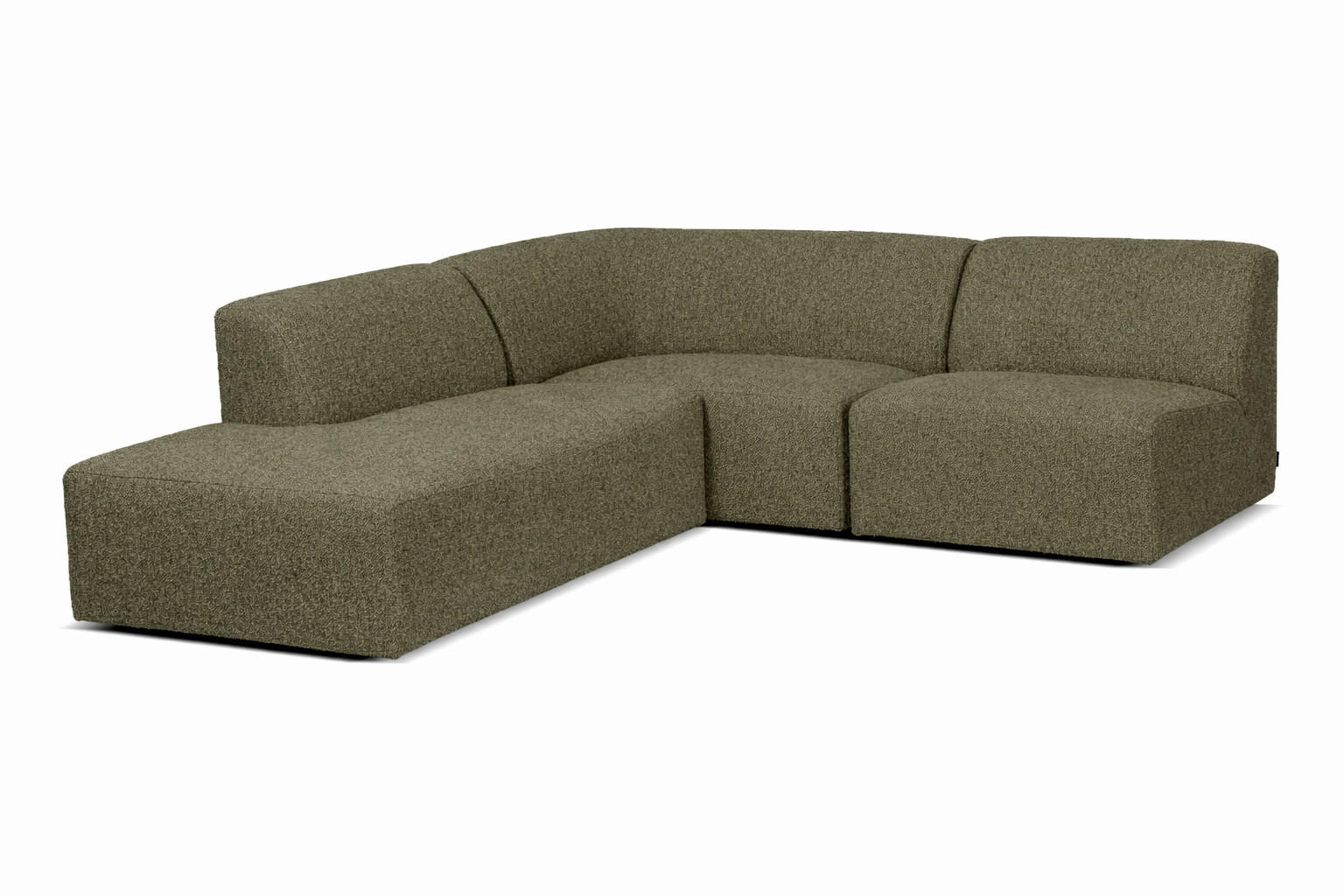 ECKSOFA Hector in Grün  214/232 cm  - Schwarz/Grün, Design, Textil (214/232cm) - Livetastic