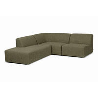 ECKSOFA Hector in Grün  214/232 cm  - Schwarz/Grün, Design, Textil (214/232cm) - Livetastic