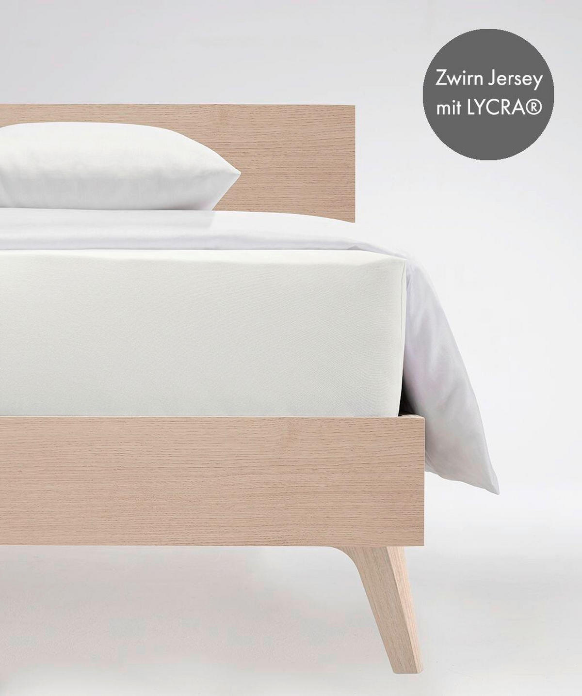 BOXSPRING-FIXLEINTUCH - Weiss, Basics, Textil (180-200/200-210cm) - Fleuresse