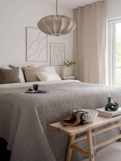 TAGESDECKE 260/180 cm  - Grau, Basics, Textil (260/180cm)