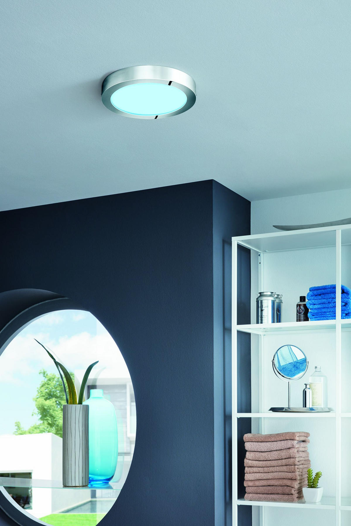LED-DECKENLEUCHTE  30/4 cm    - Weiss/Silberfarben, Design, Kunststoff/Metall (30/4cm) - Eglo