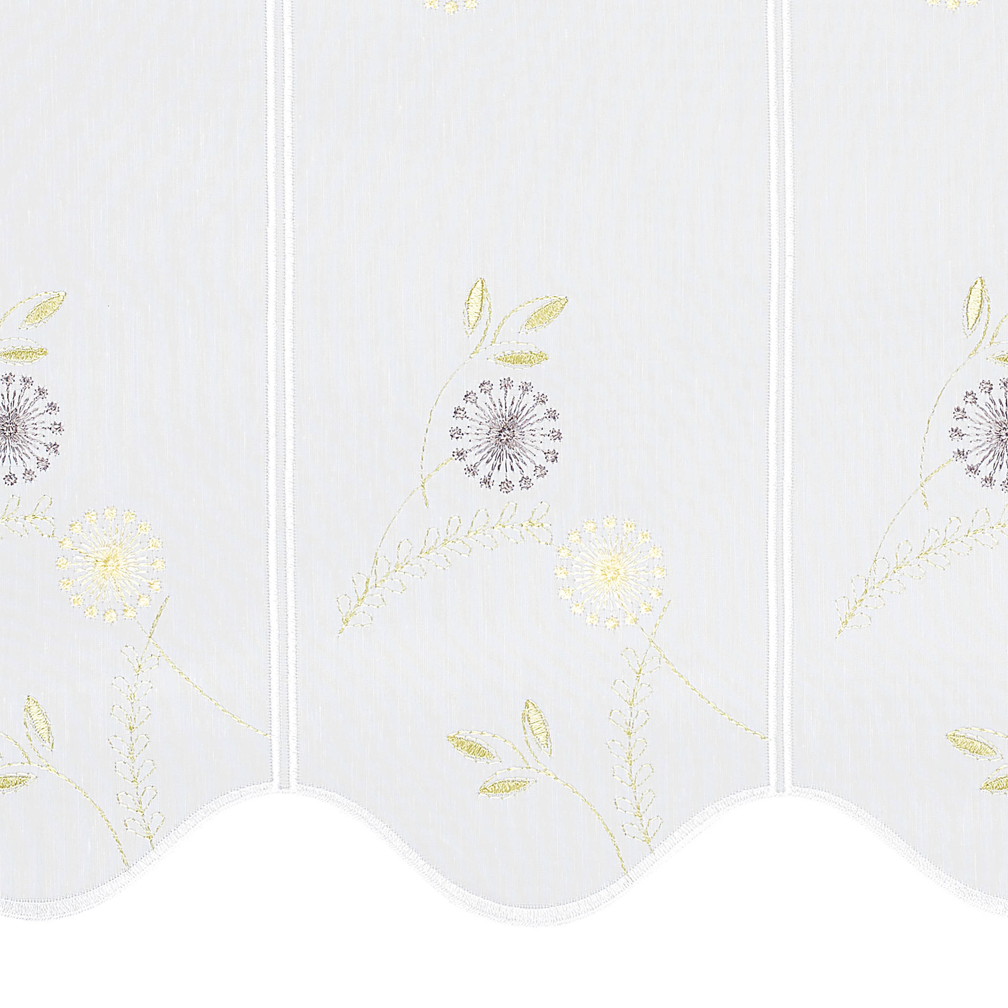 PERDEA SCURTĂ 70 cm  - galben/alb, Konventionell, textil (70cm) - Esposa