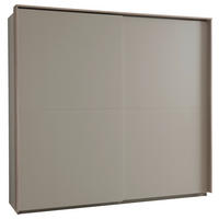 SCHWEBETÜRENSCHRANK  in Eichefarben, Hellgrau  - Eichefarben/Hellgrau, Design, Holzwerkstoff (243,6/224,8/67cm) - home24