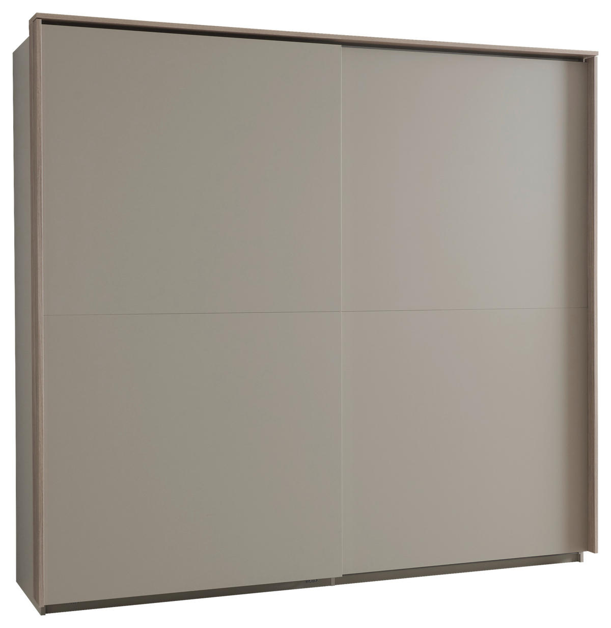 SCHWEBETÜRENSCHRANK  in Eichefarben, Hellgrau  - Eichefarben/Hellgrau, Design, Holzwerkstoff (243,6/224,8/67cm) - home24