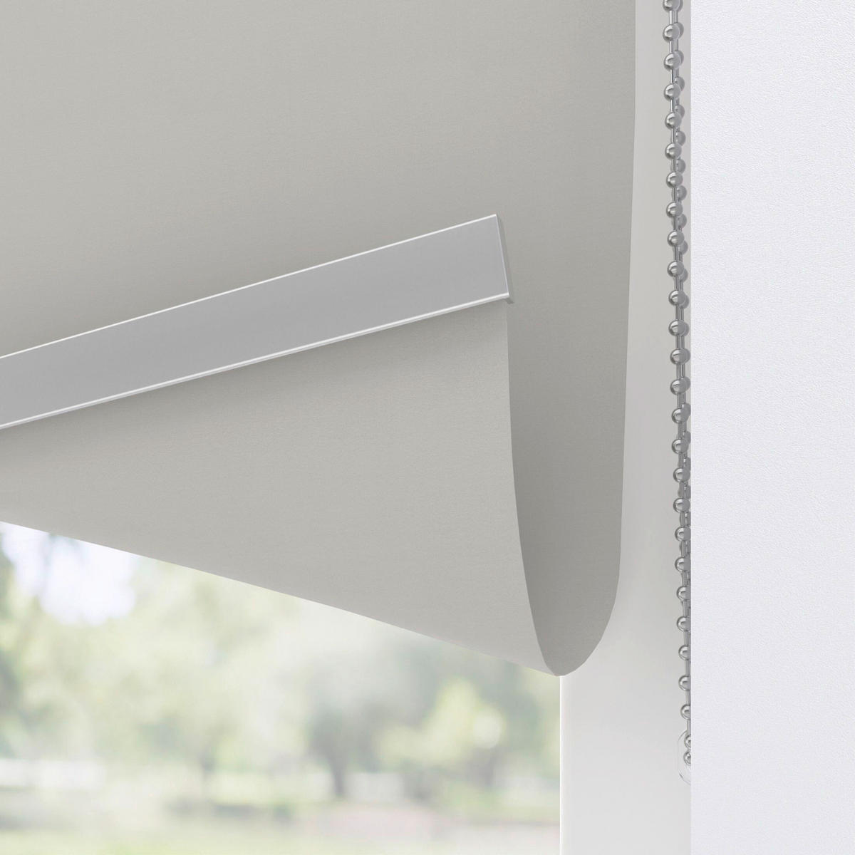 VERDUNKELUNGSROLLO  - Hellgrau, Basics, Textil (150/190cm)