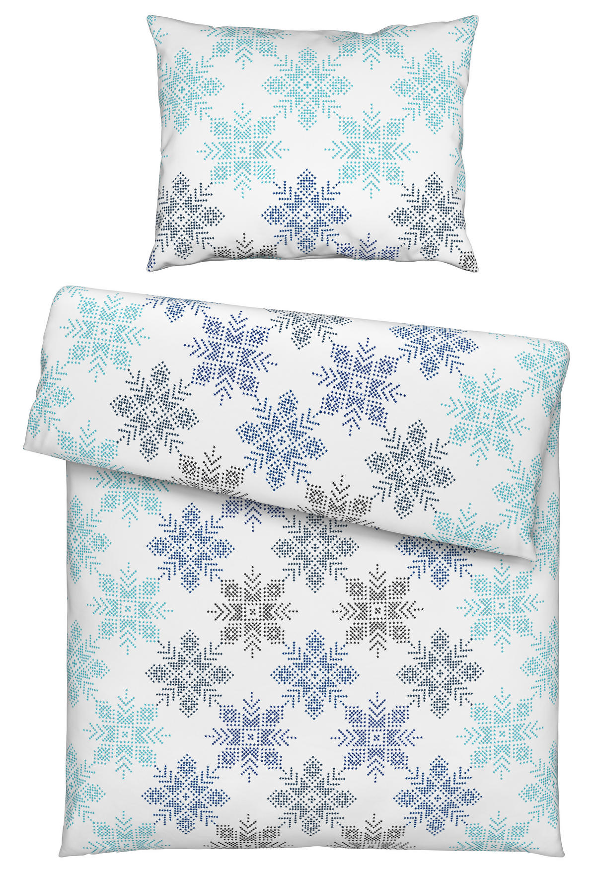 POSTELJINA 140/200 cm  NORDIC STAR  - bijela/siva, Konvencionalno, tekstil (140/200cm) - Esposa