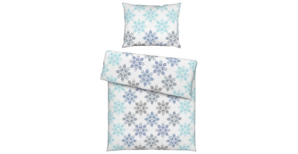 BETTWÄSCHE Flanell 160/210 cm  - Weiß/Grau, KONVENTIONELL, Textil (160/210cm) - Esposa