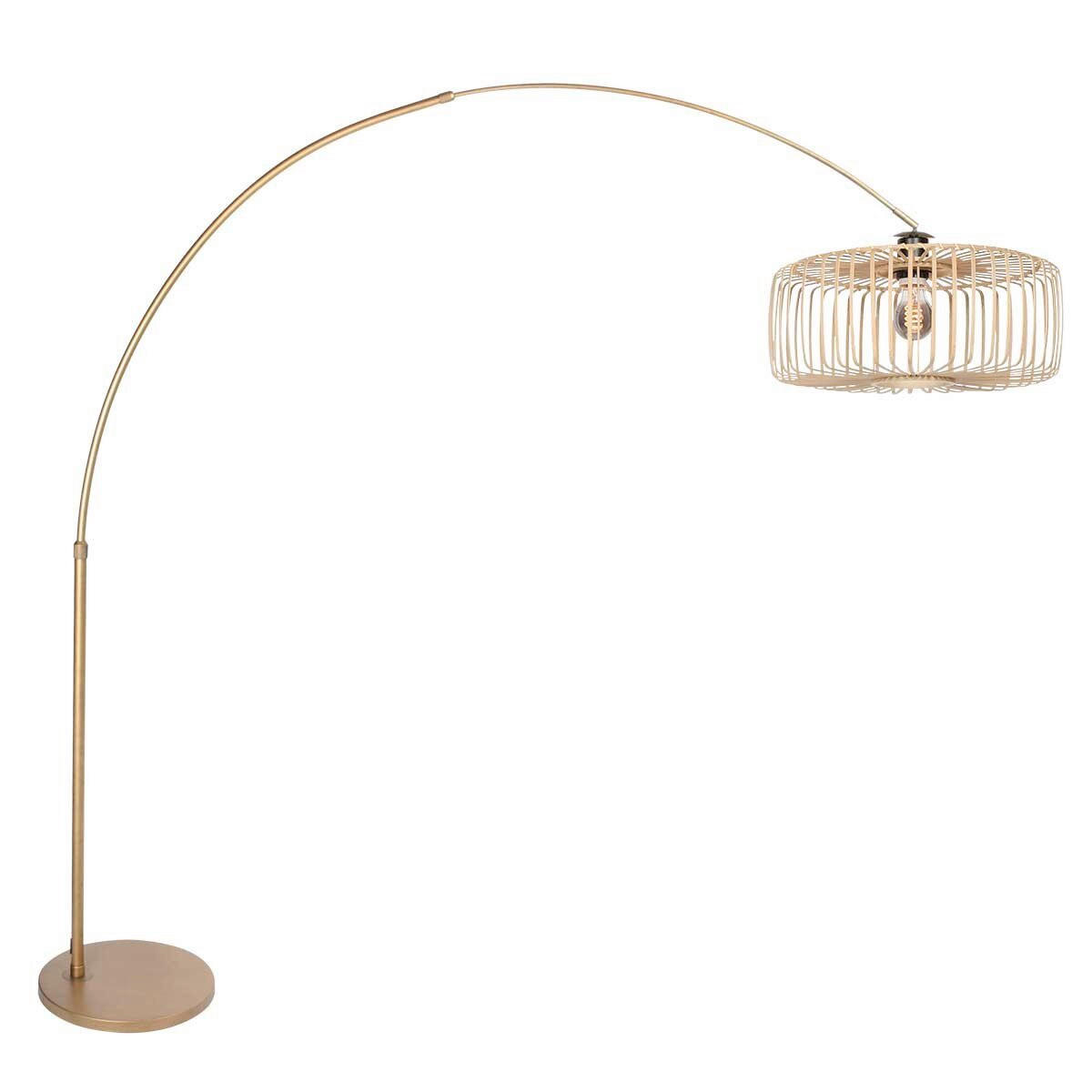 STEHLEUCHTE SPARKLED LIGHT 50/240/230 cm  - Beige/Bronzefarben, Trend, Naturmaterialien/Metall (50/240/230cm)