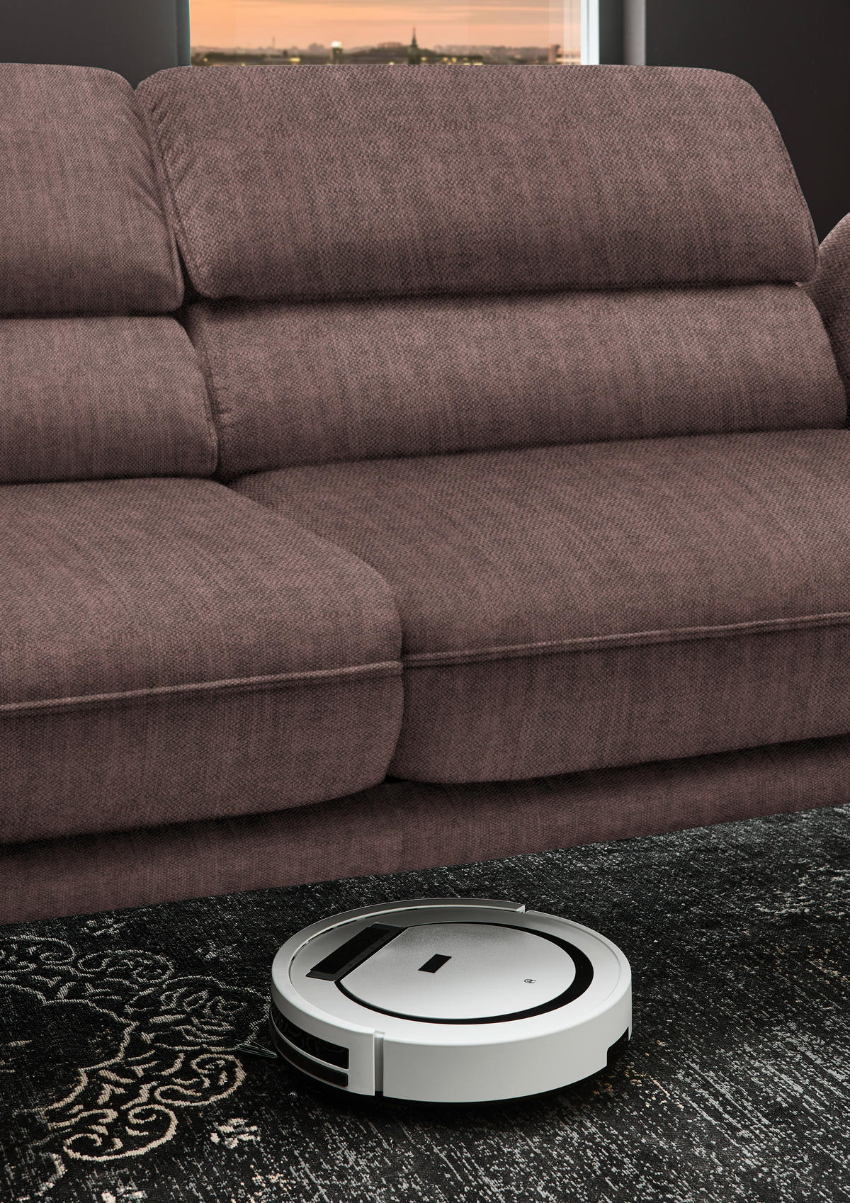 ECKSOFA in Velours Braun  - Schwarz/Braun, Design, Textil/Metall (153/283cm) - Valdera