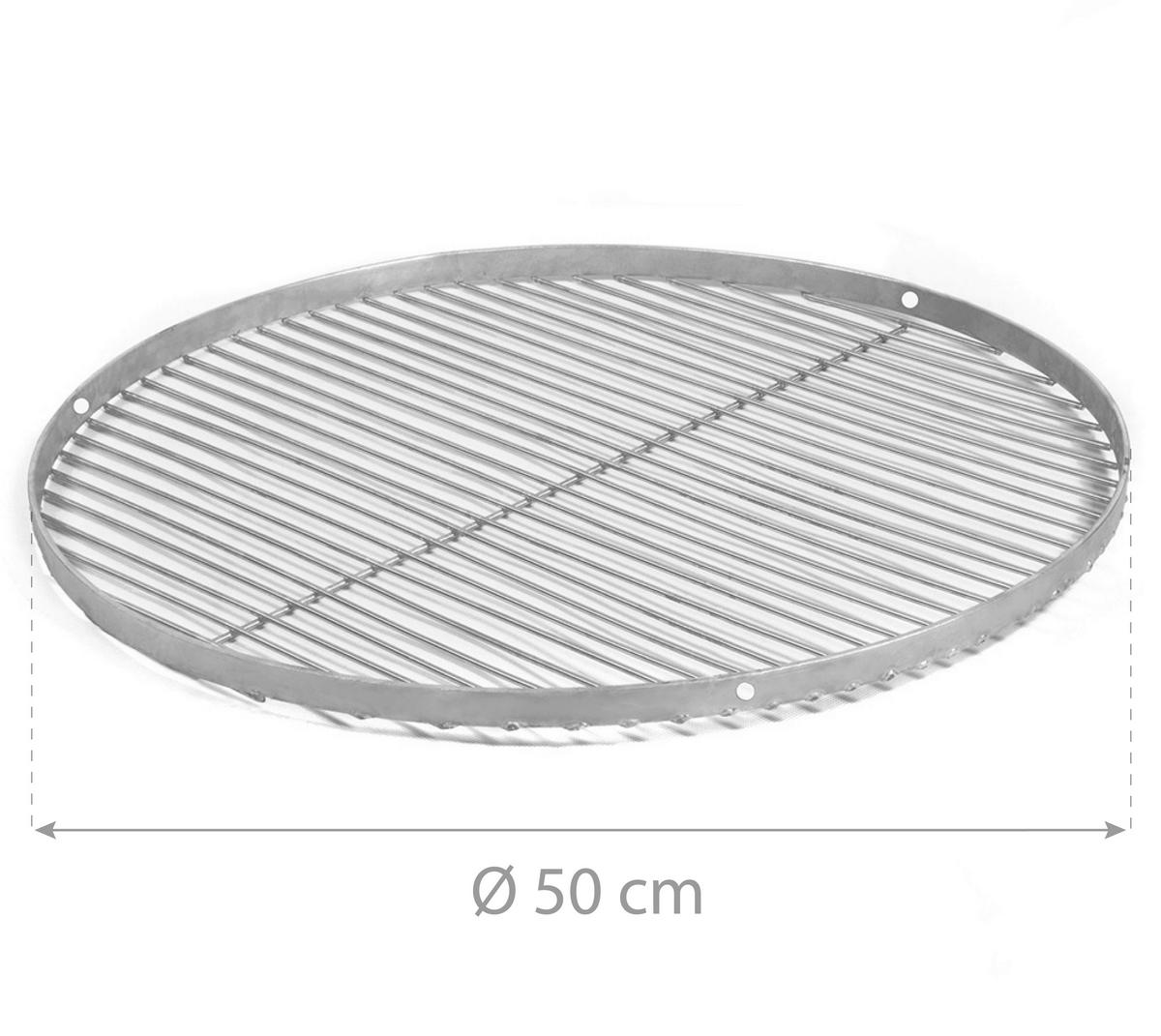 GRILLROST - Edelstahlfarben, Basics, Metall (50cm)