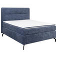 BOXSPRINGBETT 140/200 cm  in Blau  - Blau/Schwarz, Design, Textil/Metall (140/200cm) - Esposa