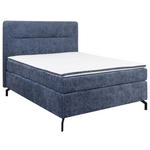 BOXSPRINGBETT 140/200 cm  in Blau  - Blau/Schwarz, Design, Textil/Metall (140/200cm) - Esposa