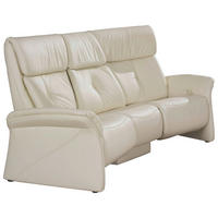 TRAPEZSOFA Echtleder Weiß  - Schwarz/Weiß, Design, Leder/Kunststoff (208/107/103cm) - Himolla Komfortklass