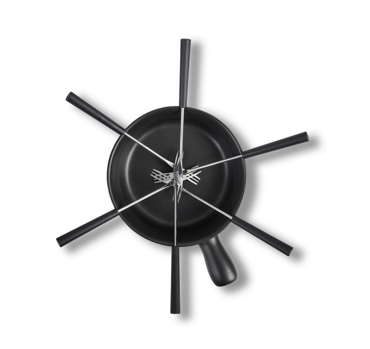 FONDUESET  - Edelstahlfarben/Schwarz, Basics, Keramik/Kunststoff - Homeware Profession.