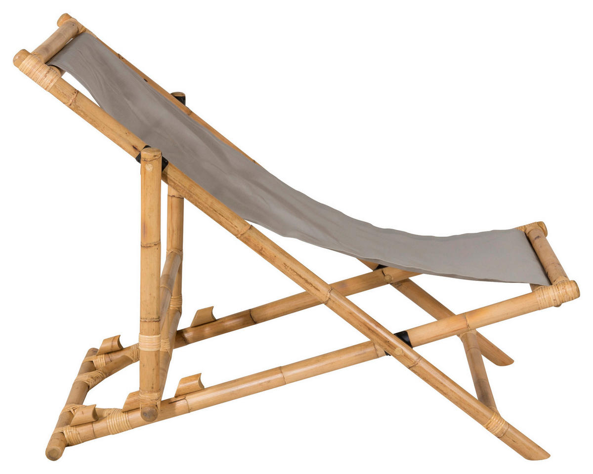STRANDSESSEL 73/79/73 cm  - Grau, KONVENTIONELL, Holz/Textil (73/79/73cm) - Gardenson