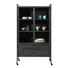 VITRINE Schwarz - Schwarz, Design, Glas/Metall (105/183,5/40,2cm) - Ambia Home