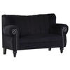 2-SITZER-SOFA Chenille Schwarz  - Schwarz, Design, Holz/Textil (168/96/75cm)