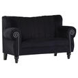 2-SITZER-SOFA in Chenille Schwarz  - Schwarz, Design, Holz/Textil (168/96/75cm) - Ambia Home