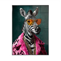 GLASBILD Tiere  - Multicolor, Basics, Glas/Holz (80/120/4cm)