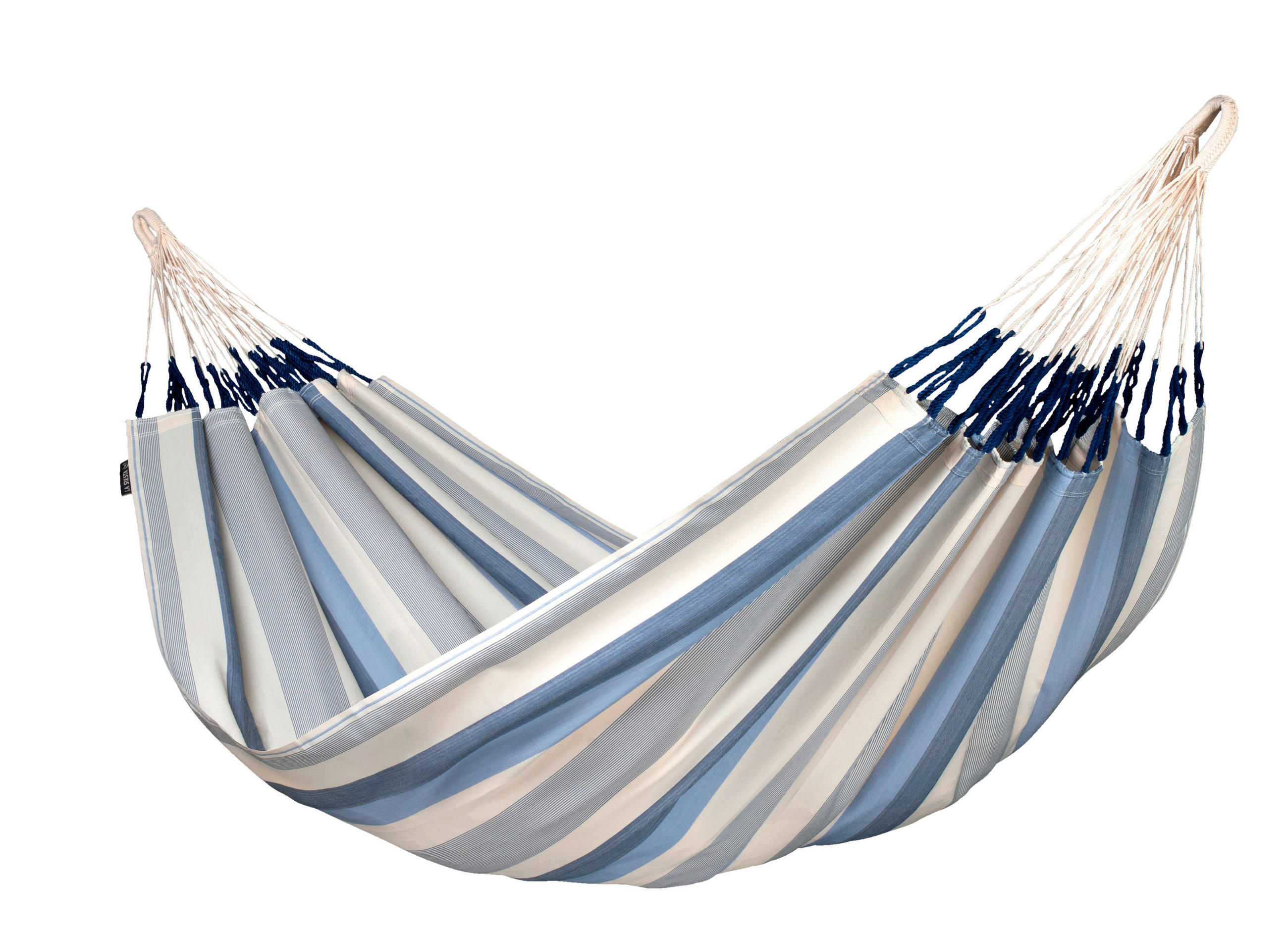 HÄNGEMATTE double outdoor  - Blau/Weiß, KONVENTIONELL, Textil (160/350cm) - La Siesta
