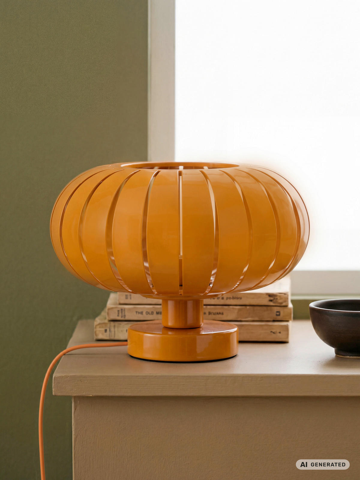 TISCHLEUCHTE 28/19,6 cm  - Orange, Design, Kunststoff/Metall (28/19,6cm) - Osram