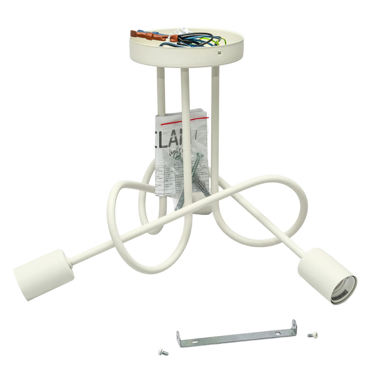 DECKENLEUCHTE OXFORD 45/45/30 cm   - Sandfarben, KONVENTIONELL, Metall (45/45/30cm)